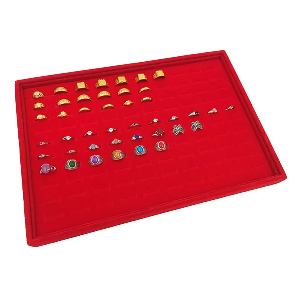 

Jewelry Holder Organizer Storage Finger Ring Tray Case Display Stand Showcase