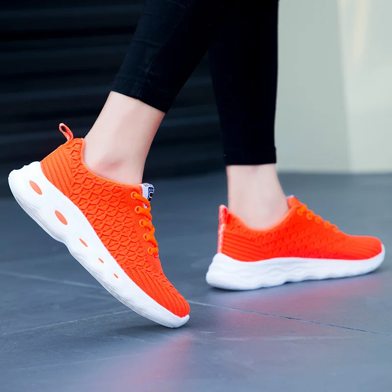

Womens Vulcanized Shoes Flying Woven Ultralight Sports Casual Trendy Ladies Shoes Zapatillas Deportivas De Mujer Shoes for Women