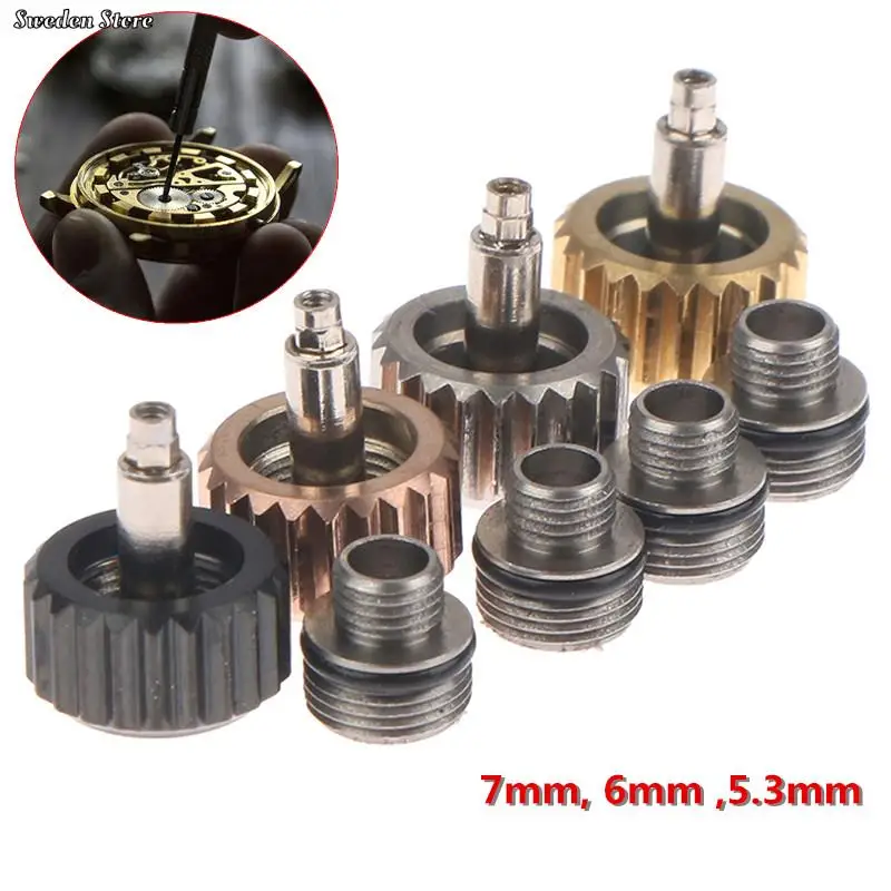 

For Watch Crowns Watch Waterproof Replacement Assorted Repair Tools High Quality Watch Crowns 7mm, 6mm ,5.3mm