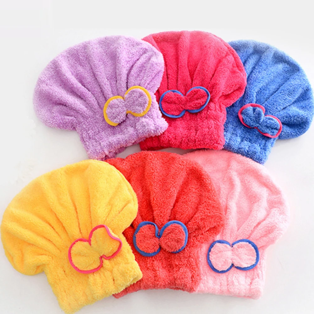 

Полотенце из микрофибры для быстрой сушки волос, бант для спа, аксессуары для ванной комнаты, шляпки для женщин, дизайнерская шапочка для душа