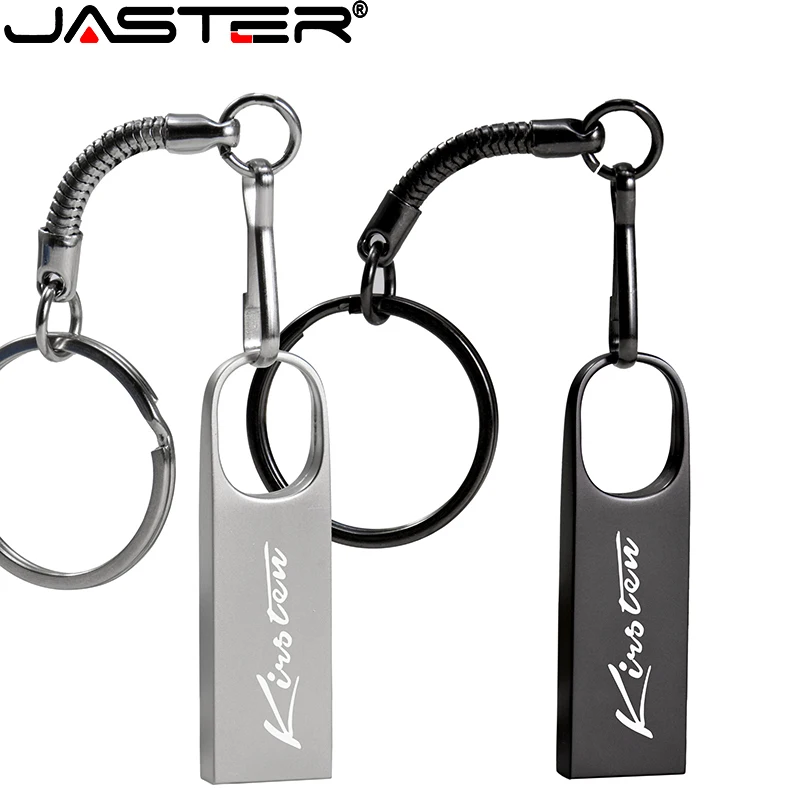 

Флэш-накопители JASTER USB 2,0 в форме отверстия, 64 ГБ, серебристые, 32 ГБ, черные с брелоком, бесплатный логотип на заказ, Внешняя память, карта памяти