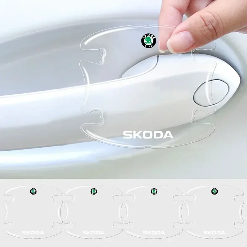 Прозрачная защитная лента для дверной ручки Skoda Octavia Superb Rapid Kodiaq Karoq Fabia Kamiq