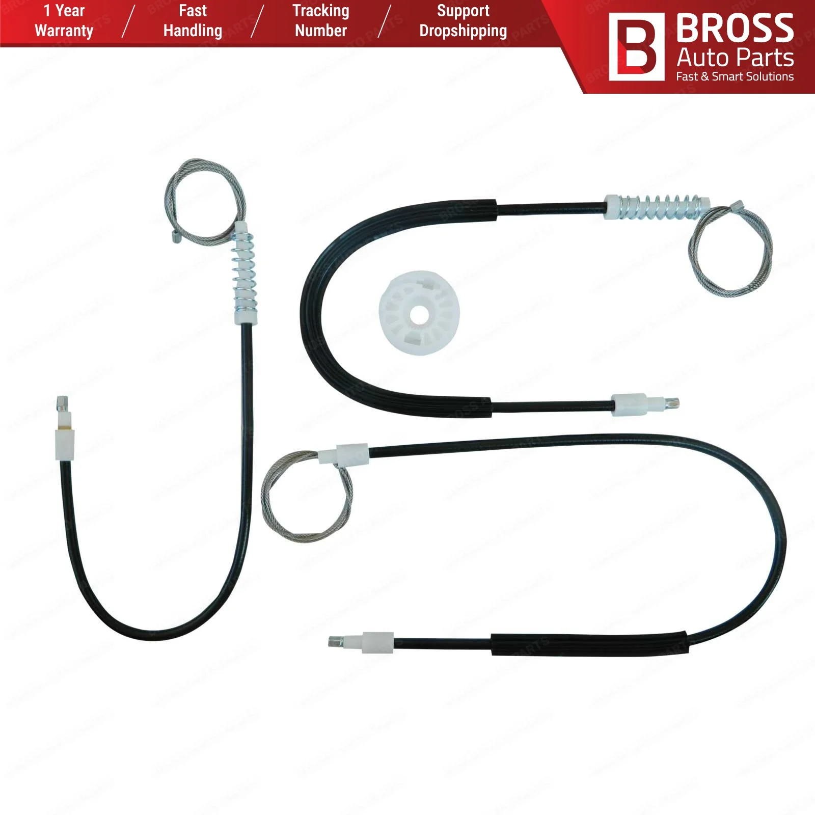 Комплект для ремонта оконных регуляторов BWR1211 передняя левая дверь: 51337184383 BMW 5