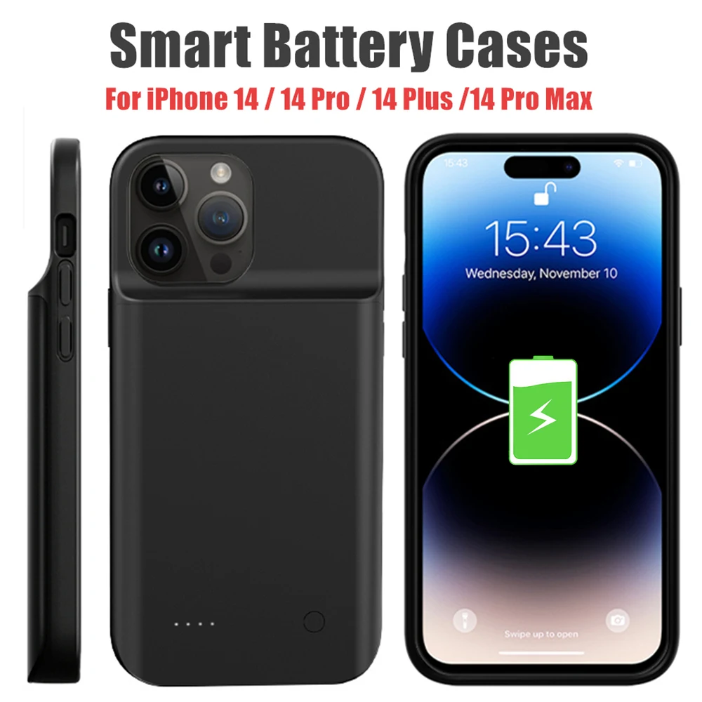 

Portable Charger Power Case For iPhone 14 Pro Max 14 Plus Battery Cases Extenal Battery Powerbank Cover for iPhone 14 Pro