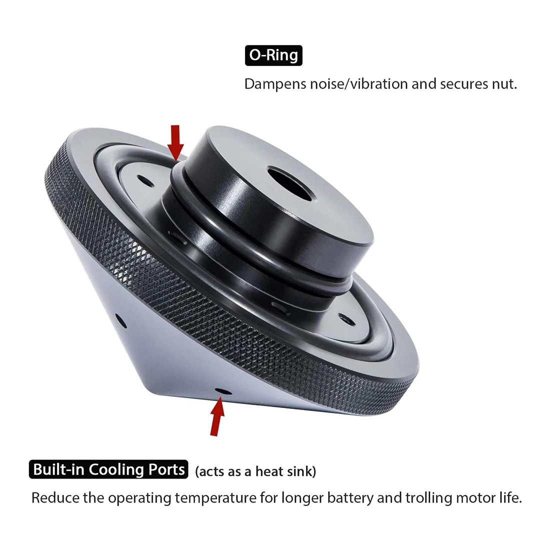 

Eliminator Trolling Motor Prop Nut GFEL-MK-BK-DP for MinnKota 80, 101 and 112 Replace for T-H Marine