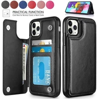 leather retro card holder flip cover for iphone 14 13 12 11 pro max mini wallet case xr x xs max 8 7 6s 6 plus 5s se3 2022 2020