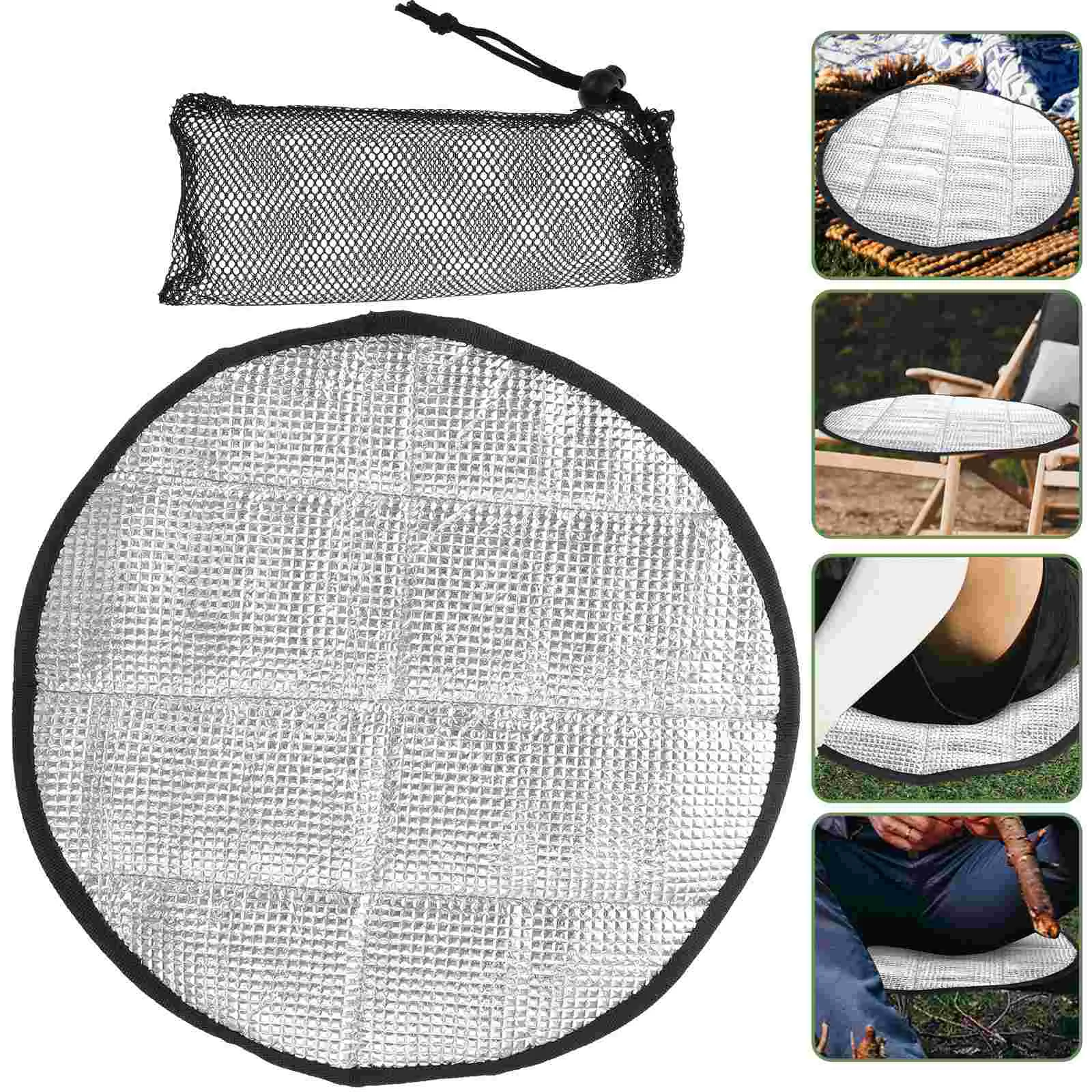 

1 Set Seats Round Portable Round Cushion Pad Folding Mat Portable Picnic Mat Children Crawling Mat for Hiking Picnic Camping