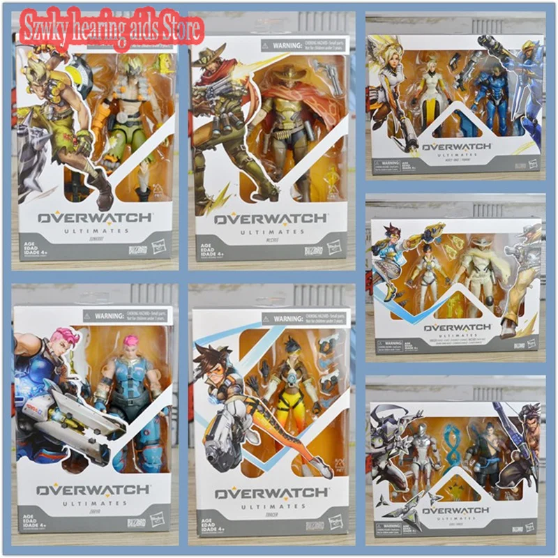 

15 CM Figure Model Genuine Overwatch Tracer McRae Genji Hanzang Angel Pharaoh Double Suit Soldier Model For Fans Collection