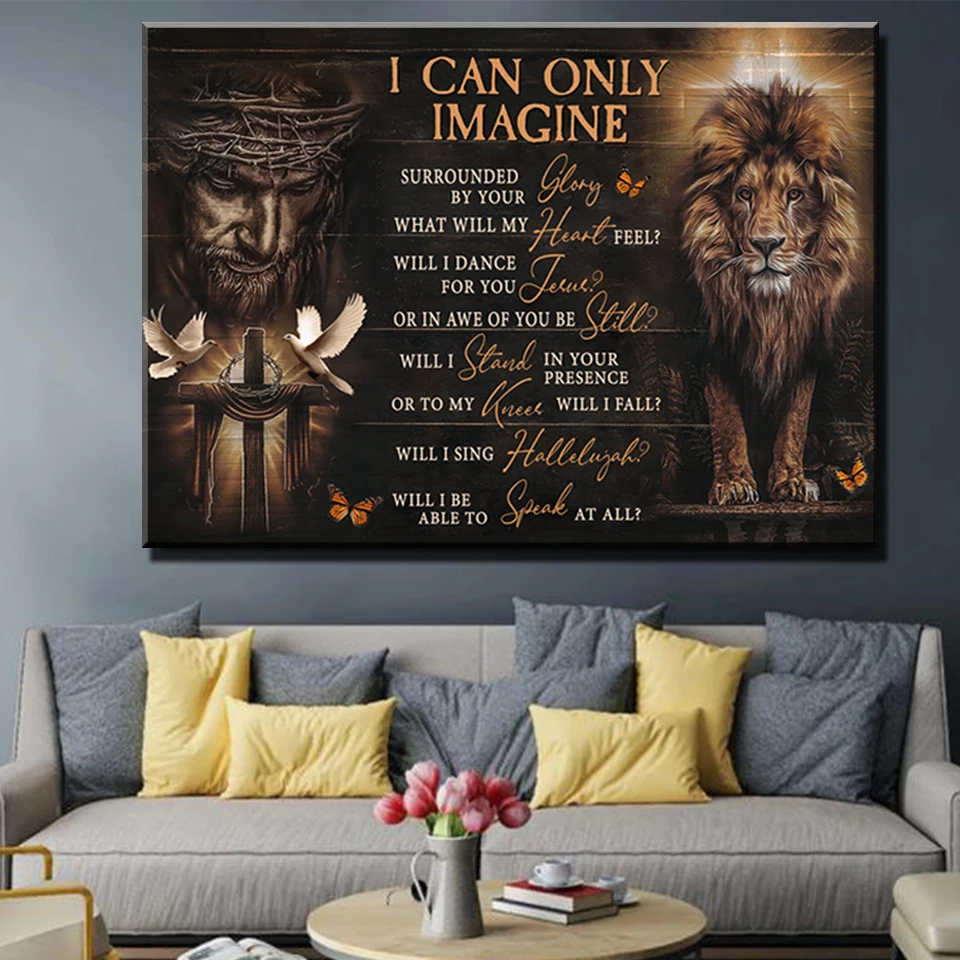 

Lion and Lamb Jesus 5d Diamond Painting Religious Christian Lion of Judah Diamond Embroidery Full Kits DIY Cross Stitch Set Y152