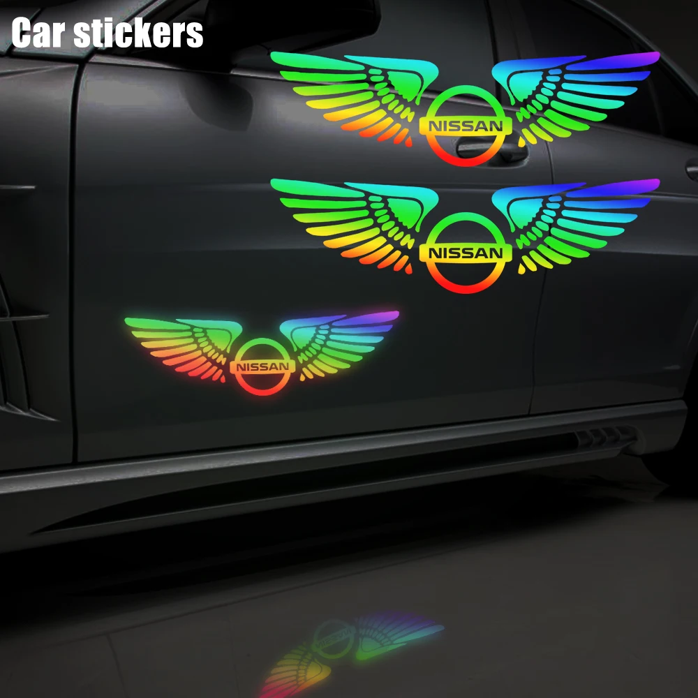 Новинка, 1/2 шт., автомобильные лазерные виниловые наклейки для Nissan Qashqai j11 j10 Juke X Trail t32 Tiida, автомобильные аксессуары Новинка, 1/2 шт., автомобильные лазерные виниловые наклейки для Nissan Qashqai j11 j10 Juke X Trail t32 Tiida, автомобильные аксессуары