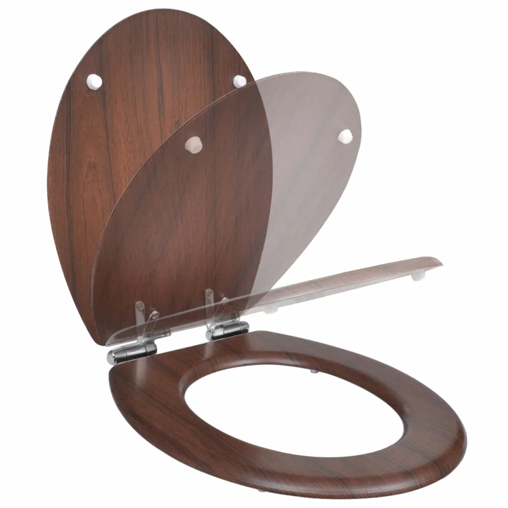 

MDF toilet seat lid closing Brown
