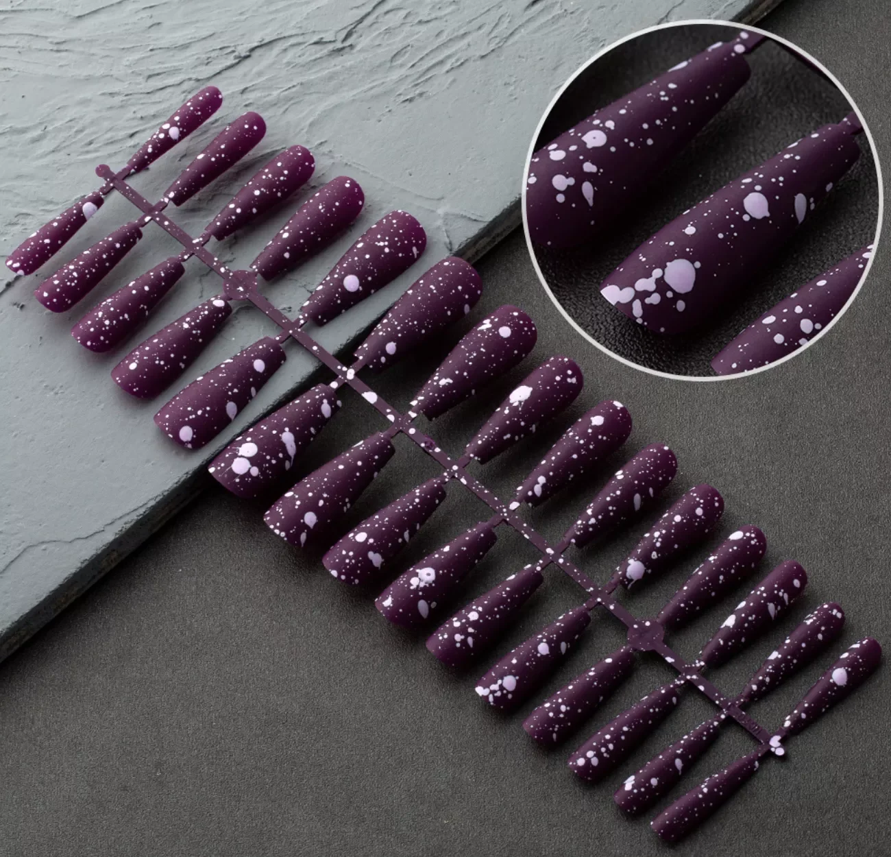 

2023NEW Outlet Super Long Coffin Nails Girl Ballet False Nails Finished Nail Art New Year Fake Nail 1Set/24Tips All for Manicure