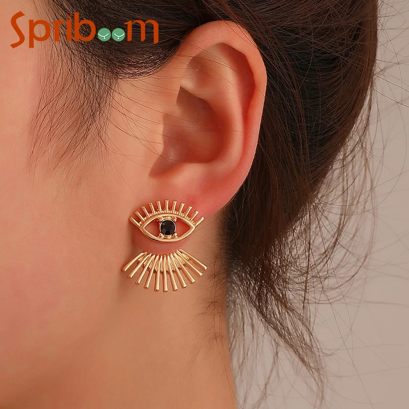 

2022 New Eye Stud Earrings for Women Girls Vintage Gold Earring Personality Jewelry Wedding Party Female Accessories Gifts