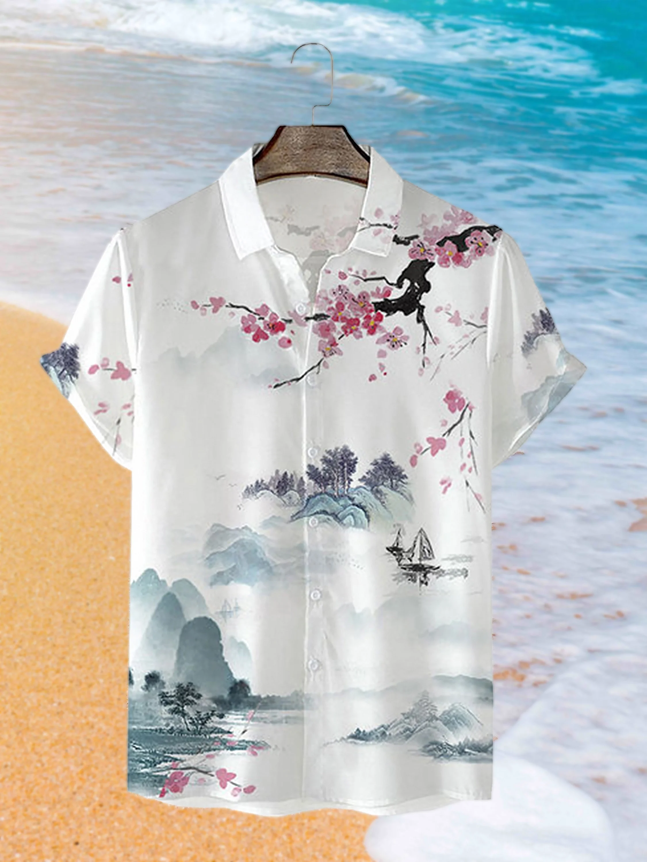 

Men's Paint Print Drop Shoulder Extended Shirt