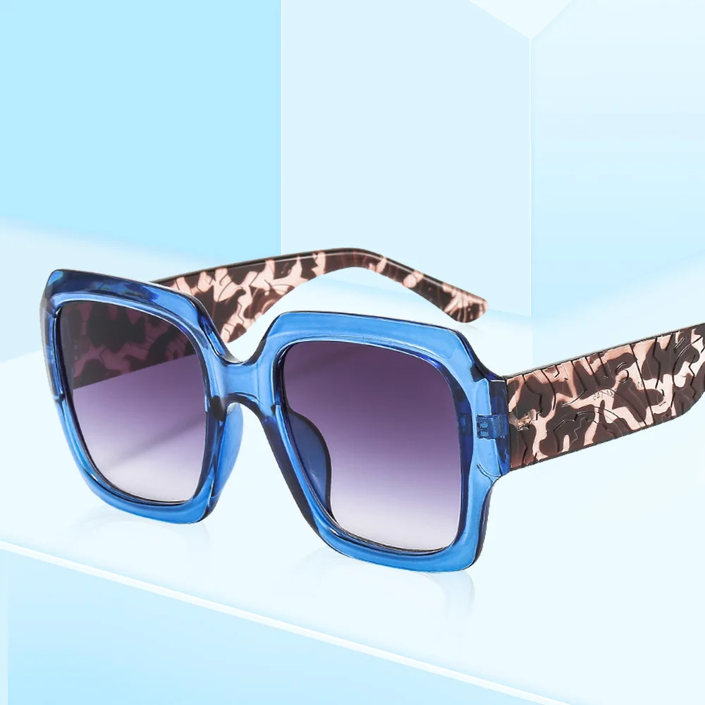 

MAYTEN Fashion Square Carved Leg Sunglasses for Women Retro Pattern Gradient Shades UV400 Men Leopard Champagne Eye Glasses 2022