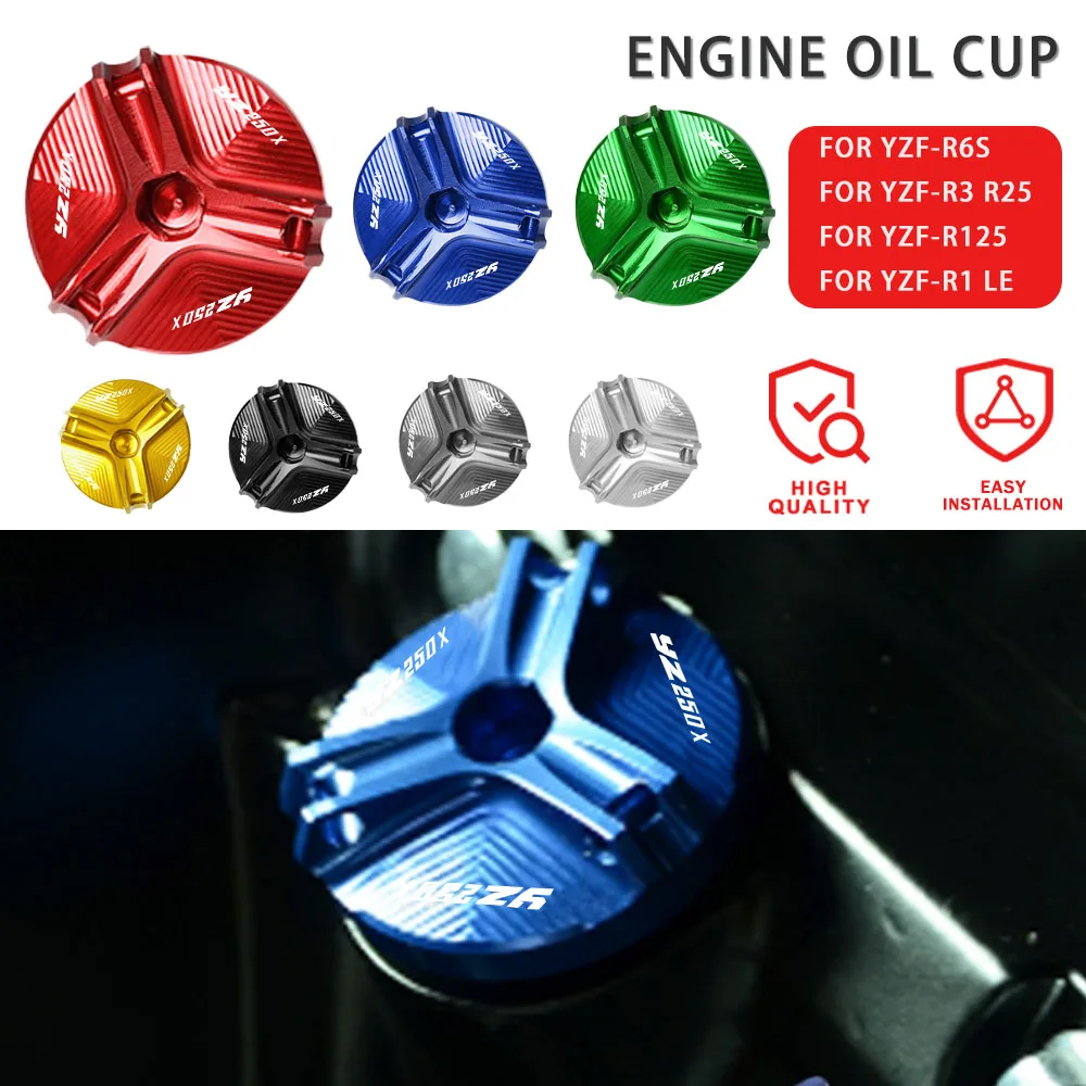 

Motorcycle Accessories Engine Oil Filler Cup Cap Plug Cover For Yamaha YZ250X YZ 250 X 2016 2017 2018 2019 2020 2021 2022 2023