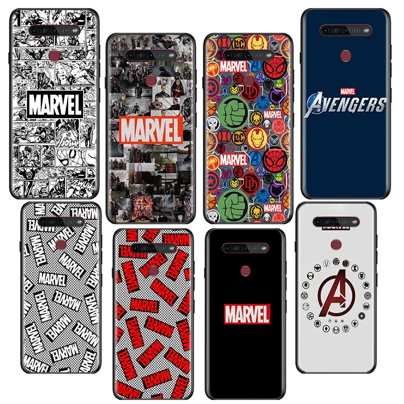 

Marvel Logo Avengers For LG Q60 V30 V40 V50 V50S V60 G8 G8X G8S ThinQ 5G K22 K40S K41S K50S K51S K61 K71 K92 5G Black Phone Case