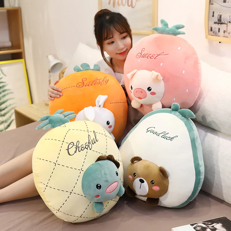 

Zqswkl avocado cartoon pillow quilt dual-purpose air conditioning blanket pillow nap blanket two-in-one office pillow hugs