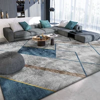 light luxury geometric carpet for living room crystal velvet bedroom bedside carpet floor decor non slip absorbent bathroom rug