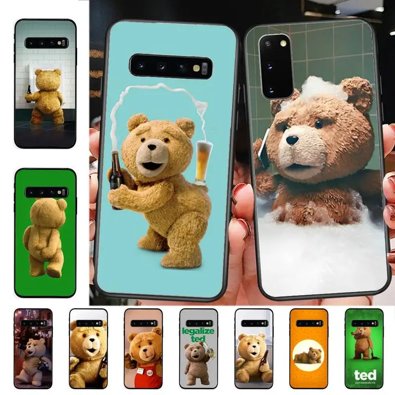 

Cartoon Teddy Bear Phone Case for Samsung S10 21 20 9 8 plus lite S20 UlTRA 7edge