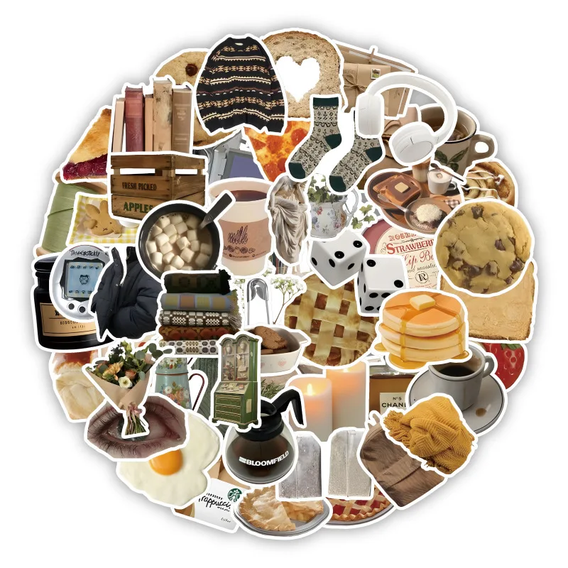 

10/30/60 шт. винтажный альбом в стиле ретро для стикеров наклейка с изображением пищевых животных Наклейка декоративная фотоальбом Декор