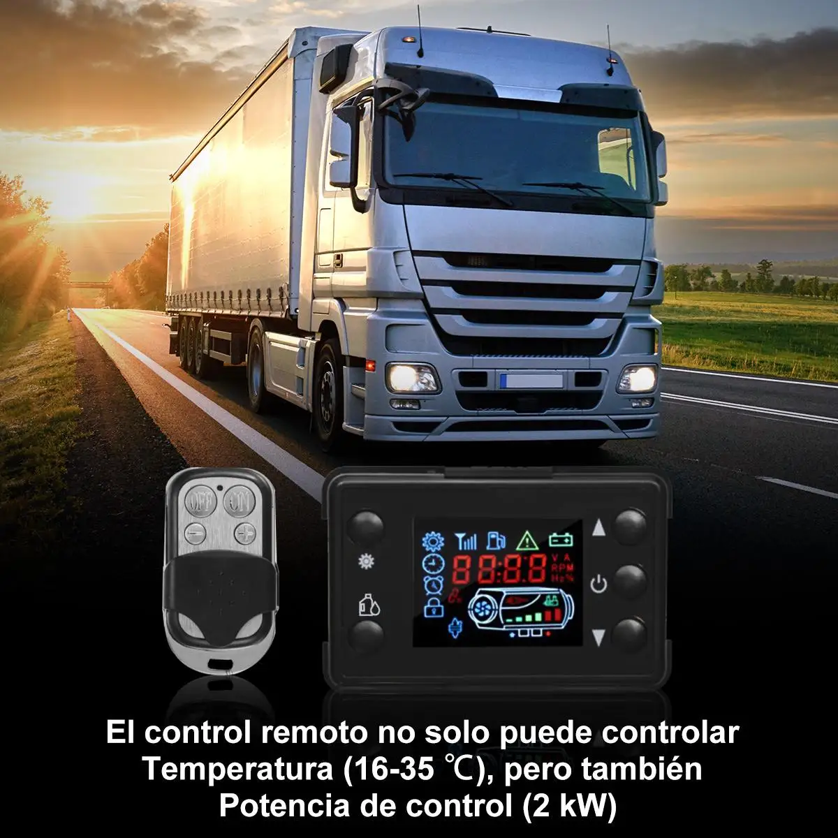 $65.00 8KW/2KW 12V Car Heater All In One Air Diesels 8000W Parking Heater Car Heater For Home Car RV Boats LCD Switch+Remote+Fuel Tank
