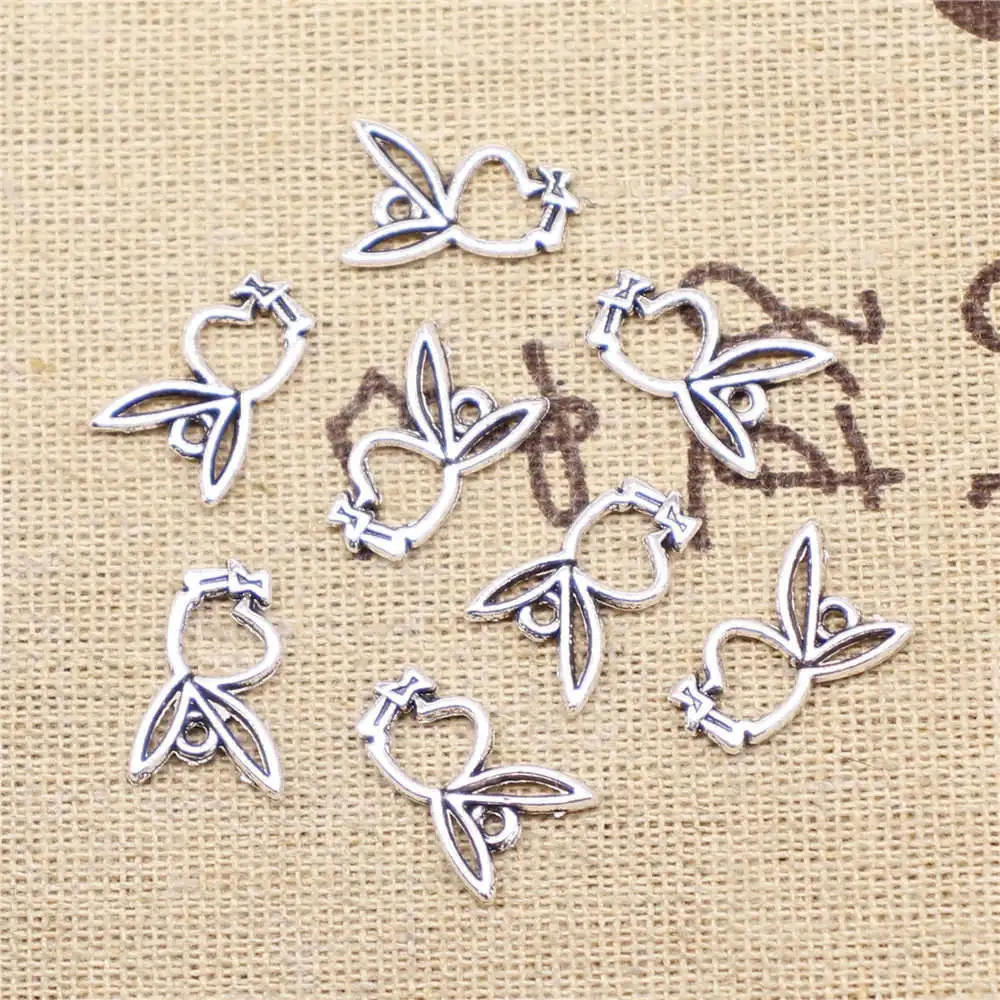 

Bunny Head Charms Wholesale Man Pendant Craft Supplies 10X16mm Antique Silver Color 20 Pieces