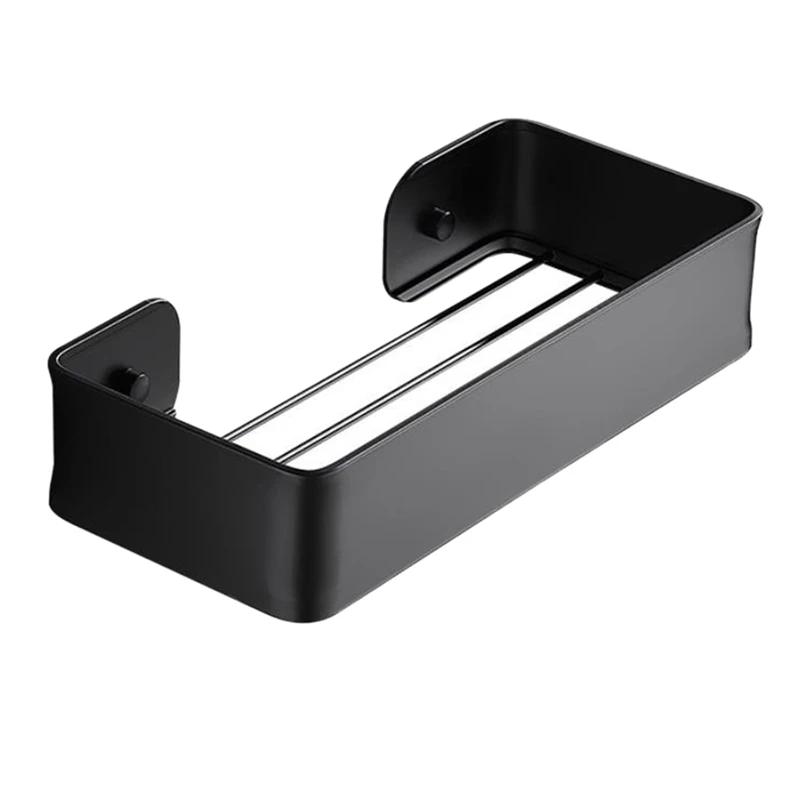 

Shower Shelf Without Drilling-Shower Shelf Aluminum Shower Basket Self-Adhesive,Shower Shelf To Hang Toilet Paper Holder