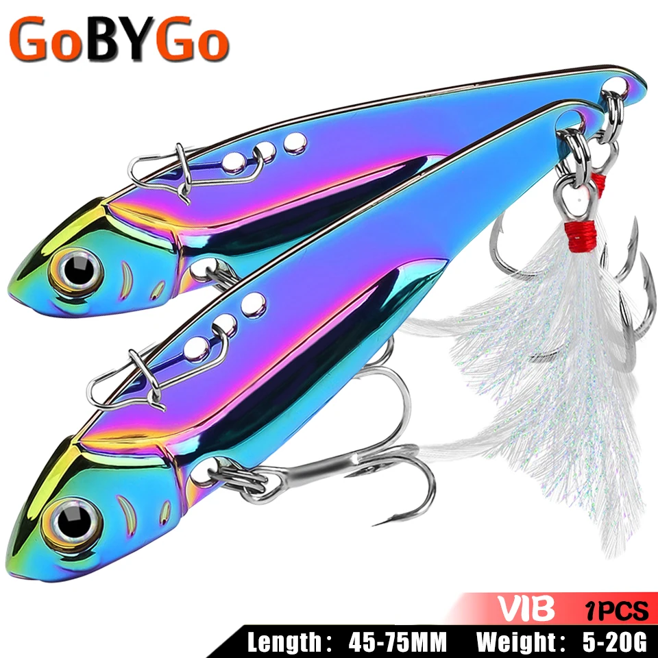 

1PCS VIB Fishing Lure 3D Eyes Colorful Vibration Metal Sequin Artificial Swimbait With Double Hook Bait Bass Fishing Tackle