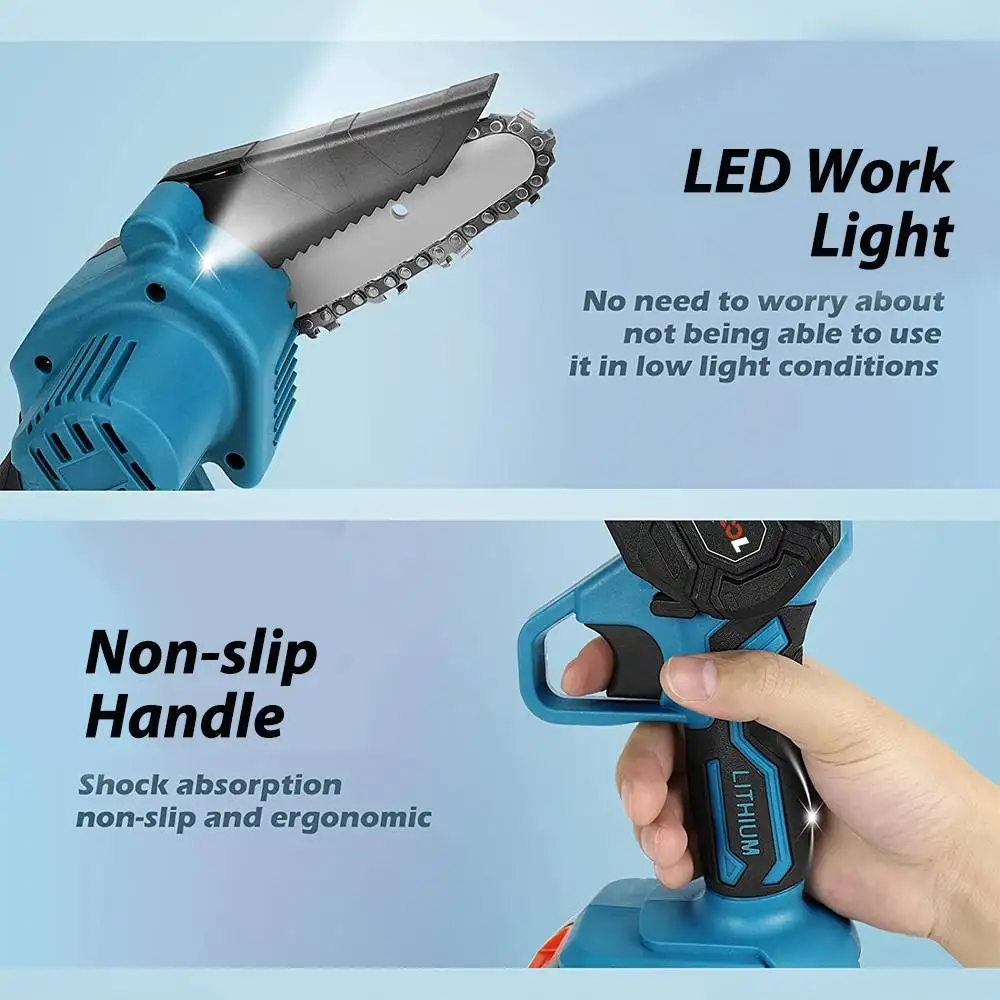 3000W 88VF 6 Inch Mini Electric Saw Chainsaw Garden Tree Logging Woodworking Tools Wood Cutters For Makita 18V Battery | Инструменты