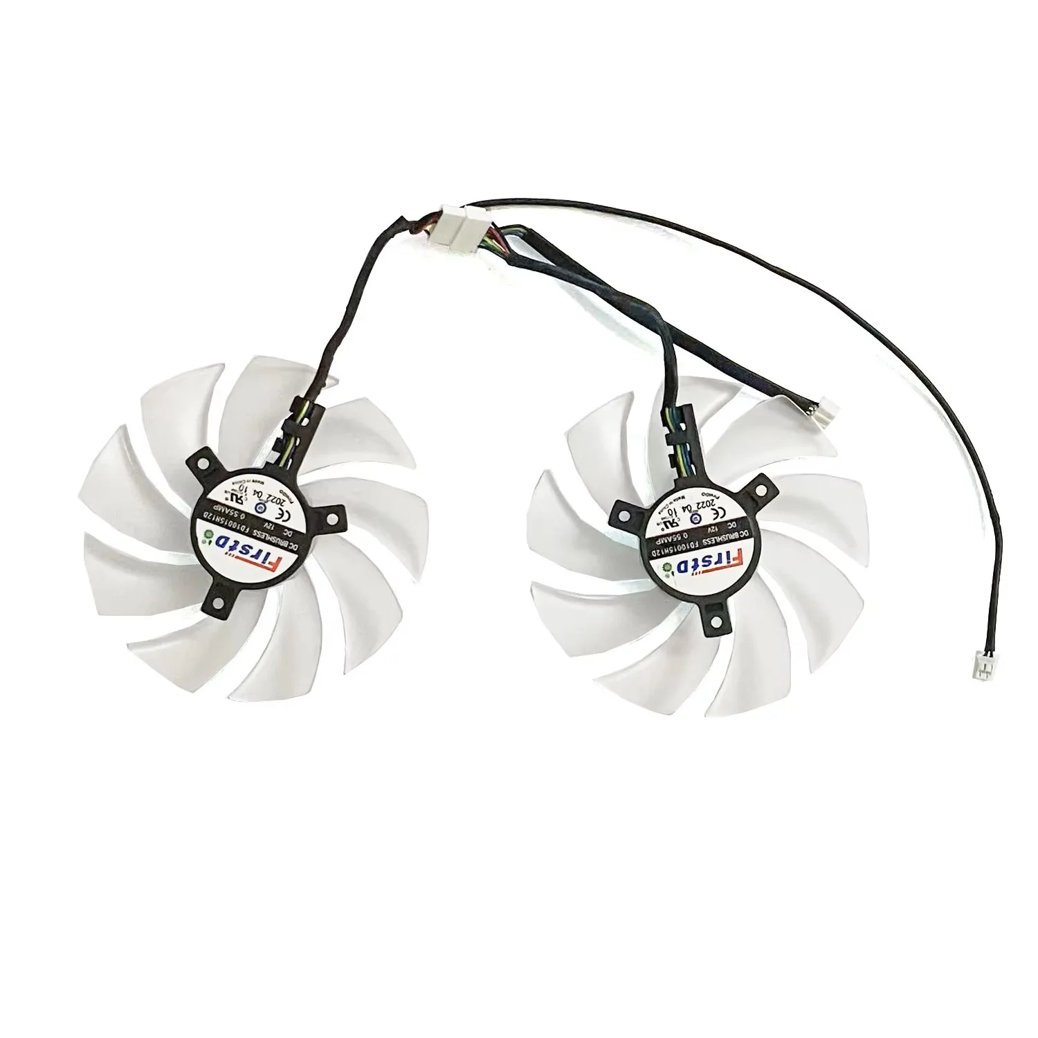 Фото НОВЫЙ 95-ММ 4-ПИННЫЙ ВЕНТИЛЯТОР FD10015H12D RX 6650 ДЛЯ ВИДЕОКАРТЫ PowerColor Hellhound Spectral White AMD Radeon ™   RX 6650 XT 8 ГБ GDDR6 №4