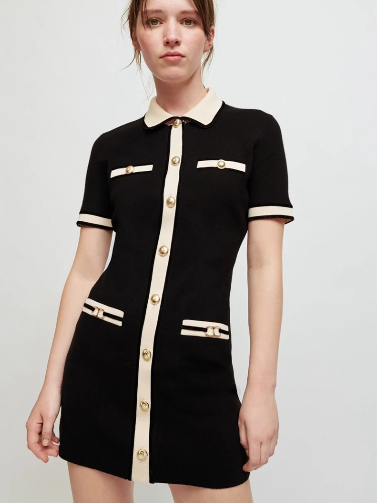 

Maj* Elegant Dresses for Women Women's Slim Knit Dress Sets Woman's Evening Dress 2023 SummerChic Party Birthday Luxury dress