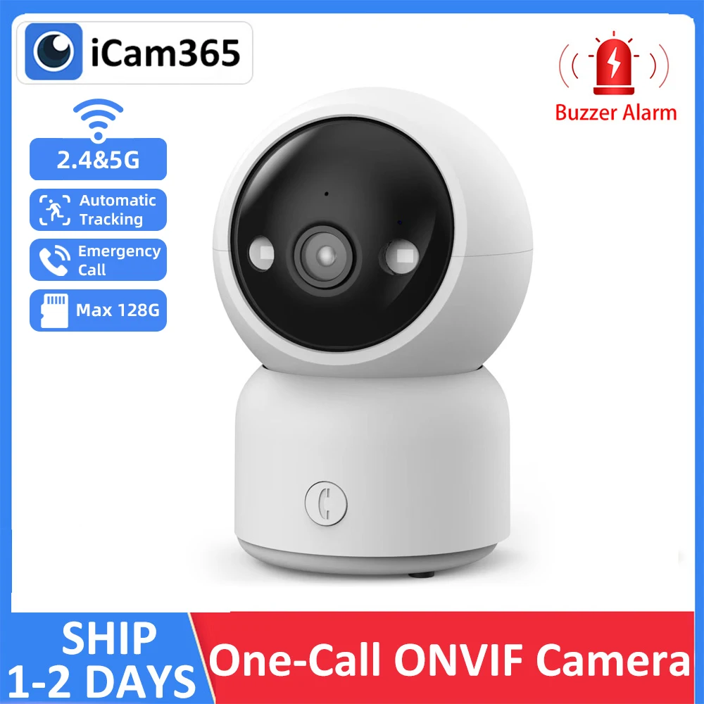 

2.4G&5G WIFI 3MP Onvif Home Security Cameras PIR Automatic Tracking IP Surveillance Camera ICam365 Emergency Call Cctv Camera