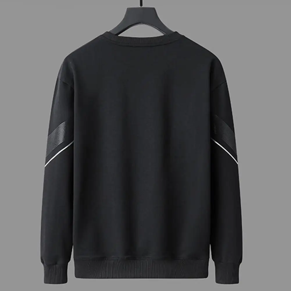 

1 Set Men Sweatshirt Sweatpants Labeling Super Soft Dressing O Neck Sweatshirt Sweatpants Men Top Pants for Daily Wear