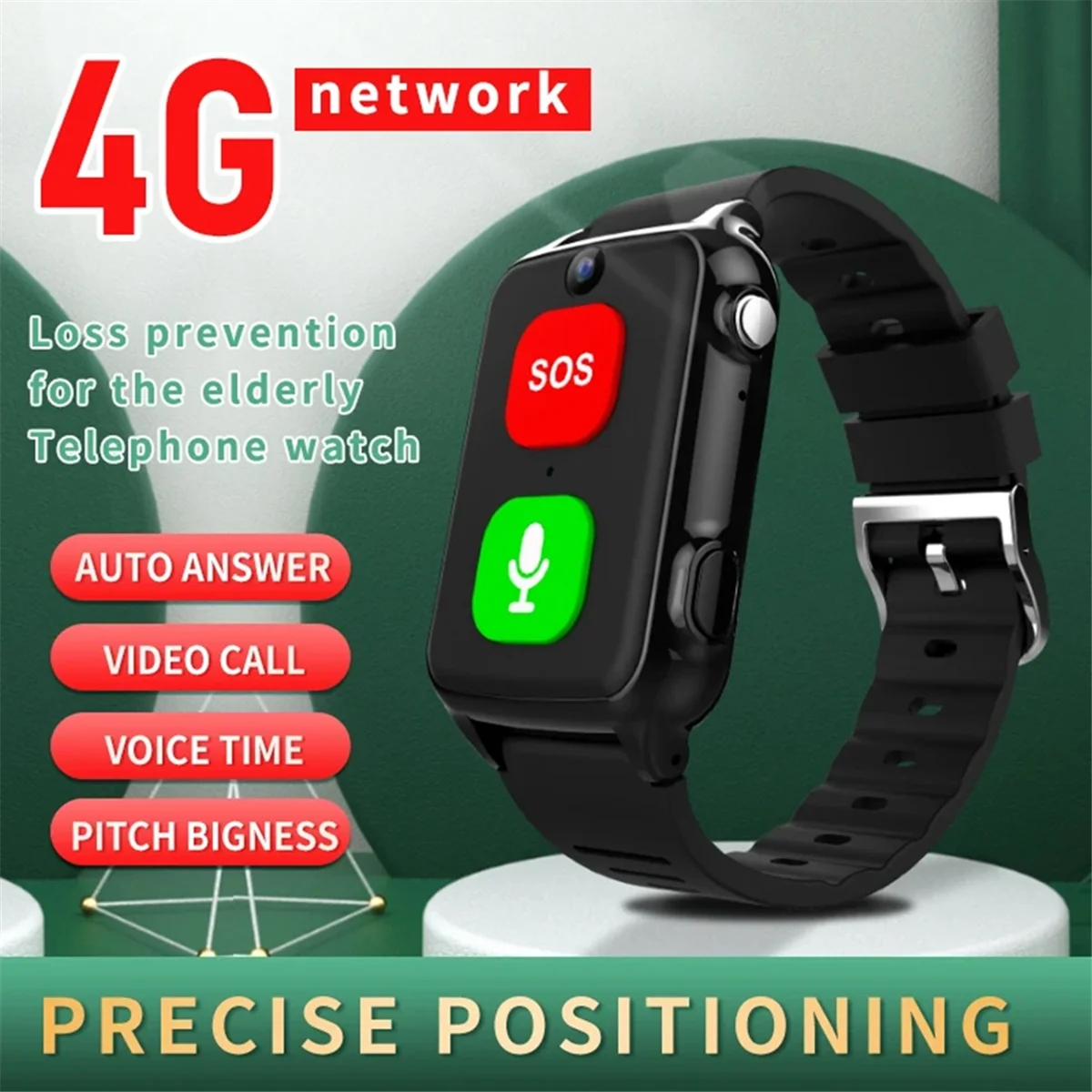 GPS-часы для пожилых людей браслет отслеживания 4G температура здоровья SOS локатор