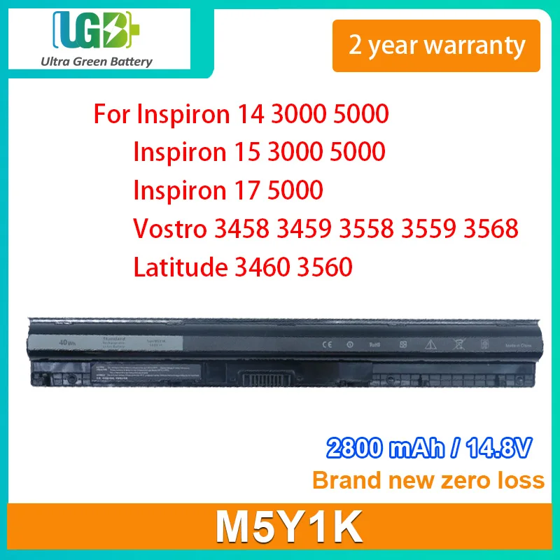 

UGB Новый M5Y1K Аккумулятор для ноутбука Dell Inspiron 14-3451 3452 3458 3459 15-3551 3552 17-5755 Vostro 3458 3459 3558 K185W WKRJ2