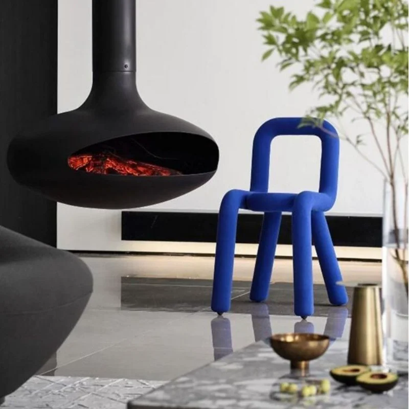 

Modern Bold Chair Home Living Room Funiture Metal Dining Chairs Simple Comfort makeup chair Sofa Women Female vanity muebles