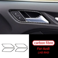 for audi a3 2013 2017 8v sedan hatchback real carbon fiber inner door handle bowl cover frame trim auto accessories