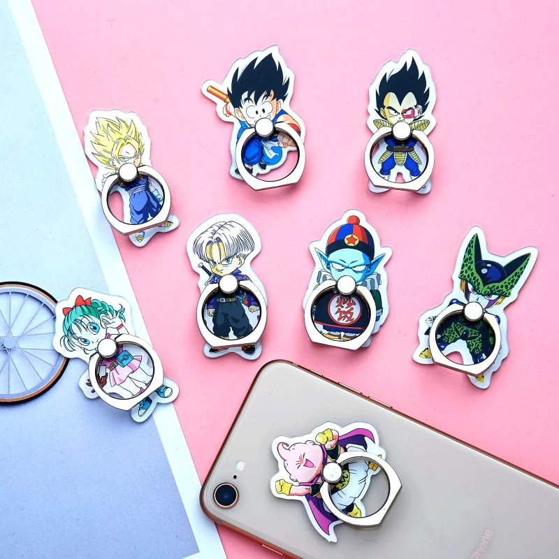 Металлическое кольцо-пряжка в стиле аниме с драконическим жемчугом Goku для iphone