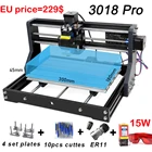 Новый лазерный гравер с ЧПУ 3018 PRO, деревообрабатывающий фрезерный станок с ЧПУ GRBL ER11, хобби, сделай сам, гравировальный станок для дерева, печатной платы, ПВХ, мини CNC3018