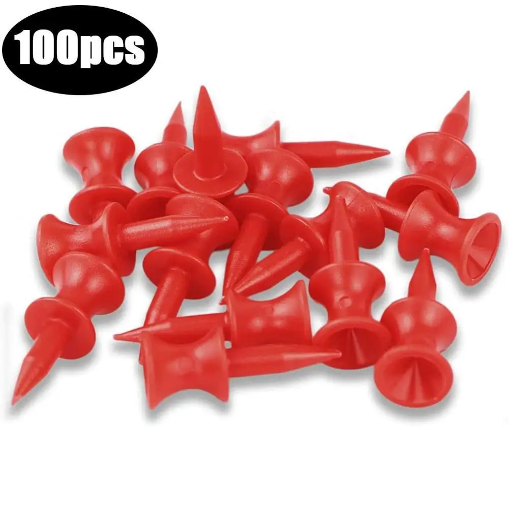 

100 Pcs/Pack Professional Golf Tees 31mm 4 inch Castle Red Golfer Accessory