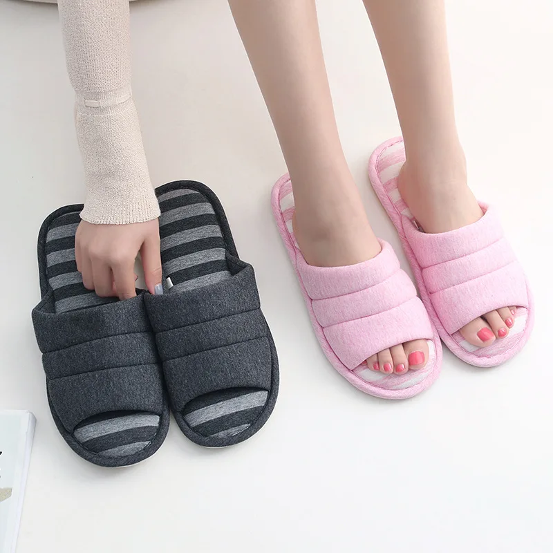 

Men Indoor Slippers Anti-slip Lovers Home Flax Slipper 2022 Summer Shoes Woman Men Floor Cotton Slides Unisex Home Slippers