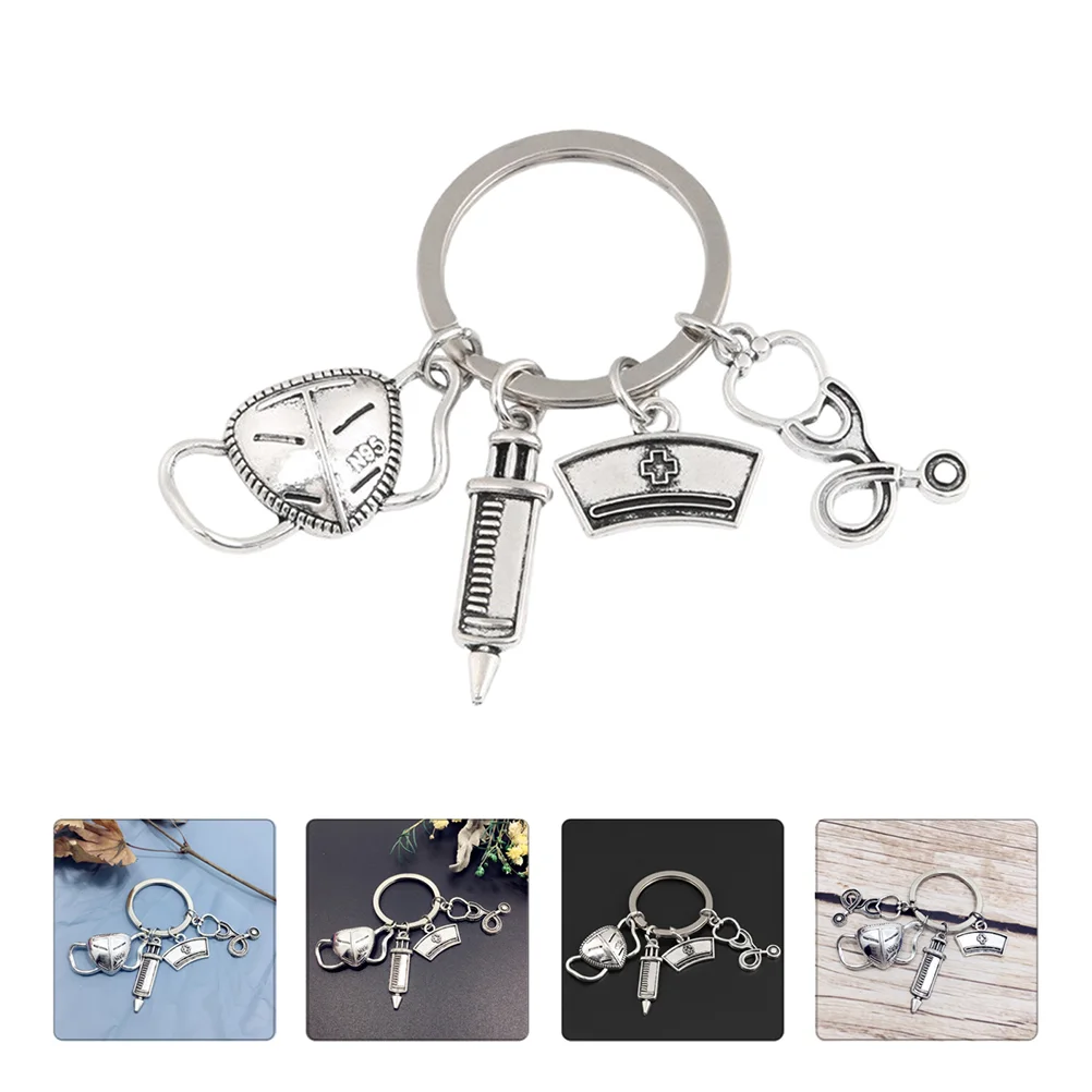 

Keychain Key Graduation Gift Ring Nurse 2021Chain Memorial Caduceus Assistant Exquisite Nurses Souvenirsclass Keyrings Giftspa