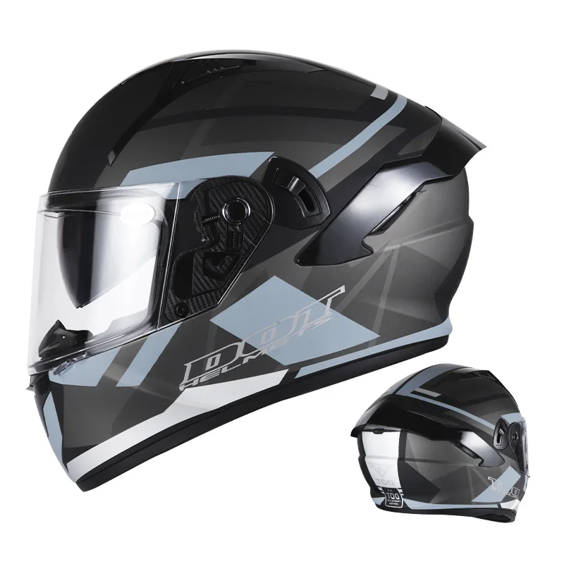 Electric Motorcycle Helmet Men's Motorcycle Full-face Helmet Full-coverage Women's Double Lens Anti-fog Equipment for All Season enlarge