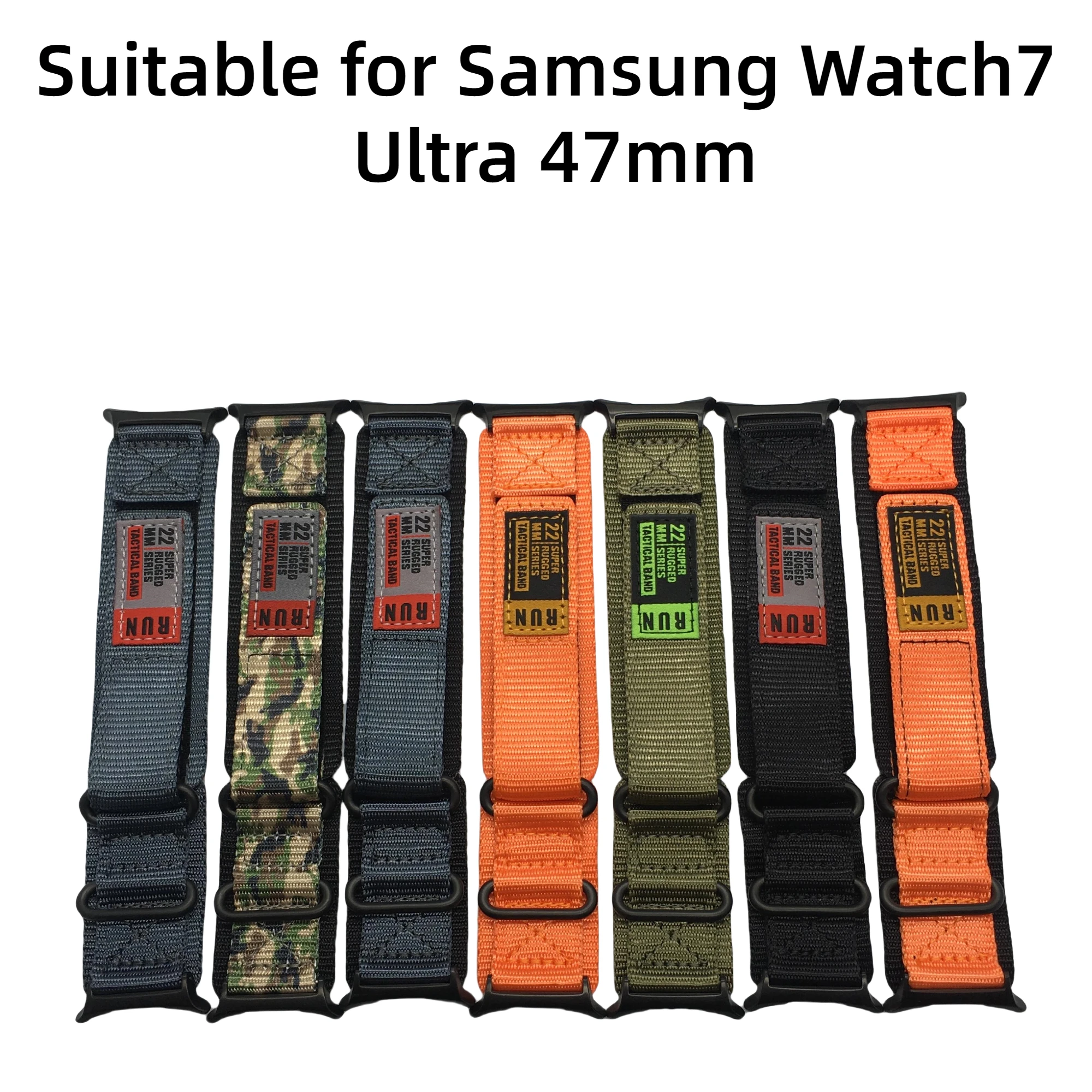 Ремешок нейлоновый для Samsung Watch 7 Ultra 47 мм спортивный браслет с двойной петлей