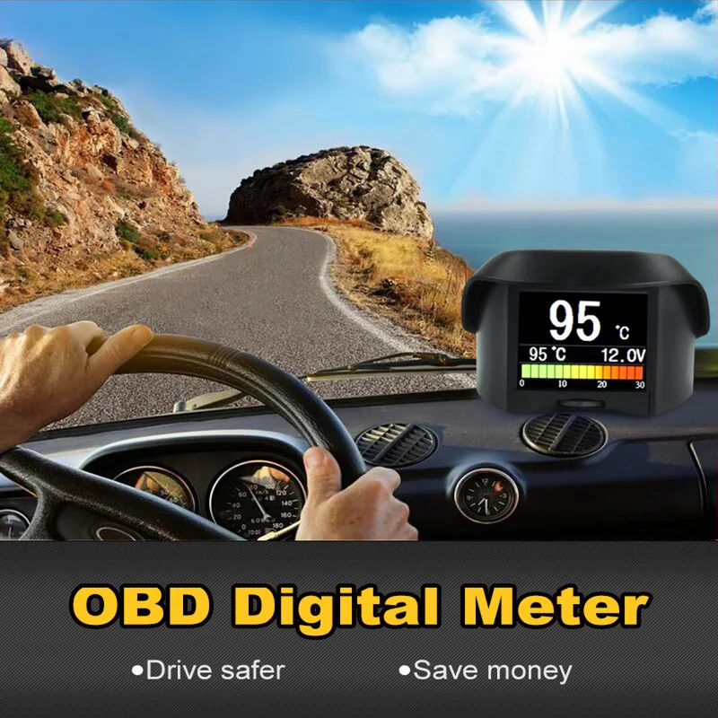 Автомобильный бортовой компьютер Ancel A202 сканер OBD2 измеритель скорости расхода