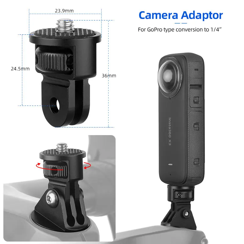 Фото Подставка для крышки выноса велосипеда OD1 28,6 мм для спортивной камеры Gopro DJI Insta 360, кронштейн для фар велосипедного компьютера, подходит для Garmin/Bryton/Wahoo №4