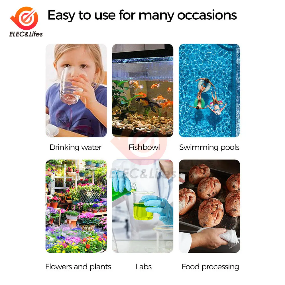 4 в 1 водонепроницаемый TDS/EC/температурный/PH-метр цифровой тестер качества воды с