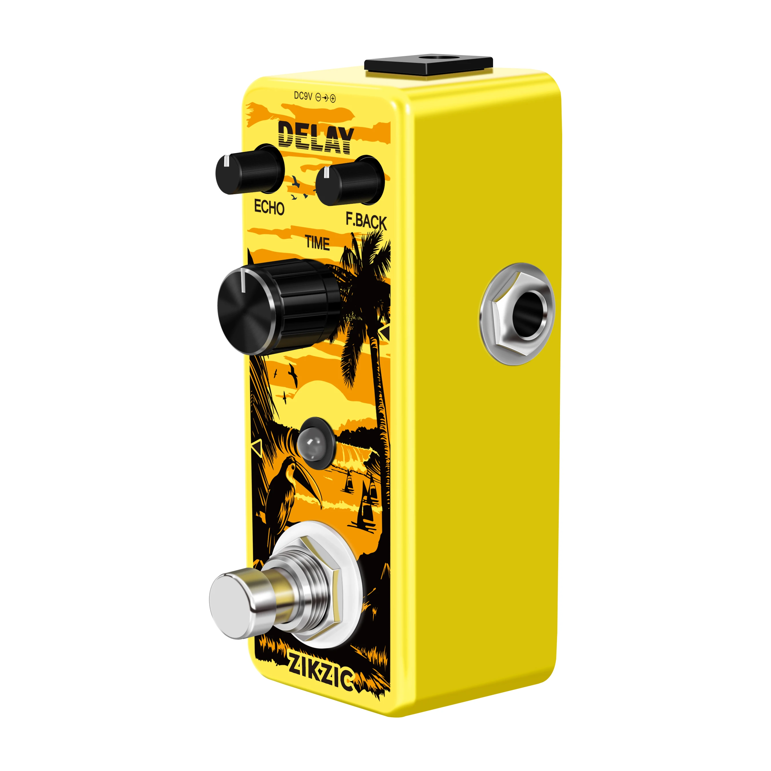 Zikzic Guitar Delay Analog Pedal Vintage for Electric Guitar Echo Pedals Mini Size True Bypass LEF-314