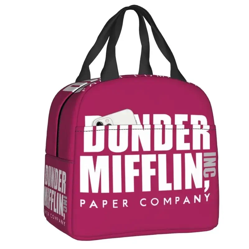 Dunder Mifflin Изолированная сумка для обеда Офисное ТВ-шоу Водонепроницаемый
